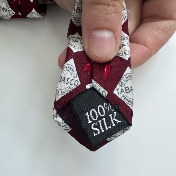 Vintage Tabasco 100% Silk Tie - Picture 5 of 6